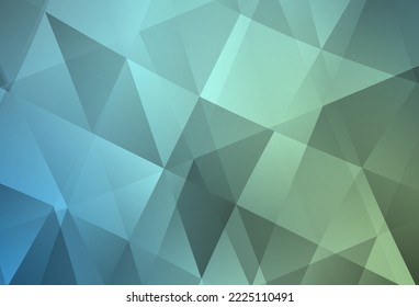 Light Blue, Green vector triangle mosaic background. Geometric illustration in Origami style with gradient.  Template for cell phone's backgrounds.
