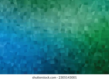 Light Blue, Green vector triangle mosaic cover. A vague abstract illustration with gradient. Brand new style for your business design.