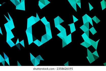 Hellblaue, grüne Vektordreieck-Mosaik-Vorlage. Brandneue farbige Illustration mit Farbverlauf. Neuer Stil für Ihr Business-Design.