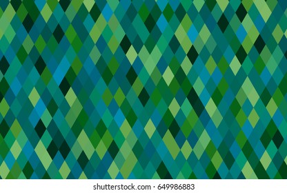 Light Blue, Green vector triangle mosaic template. Colorful abstract illustration with gradient. The polygonal design can be used for your web site.