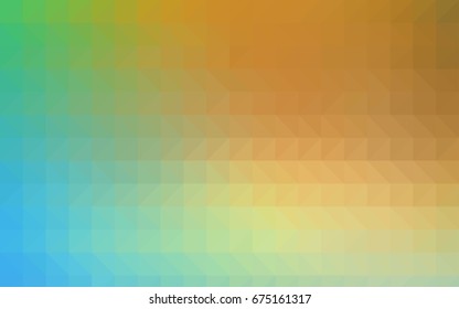 Light Blue, Green vector triangle mosaic template. Colorful abstract illustration with gradient. The completely new template can be used for your brand book.