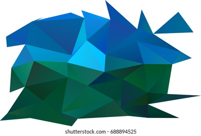 Light Blue, Green vector triangle mosaic template. Creative geometric illustration in Origami style with gradient. A completely new design for your business.