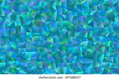 Light Blue, Green vector triangle mosaic template. Geometric illustration in Origami style with gradient.  Brand-new style for your business design.