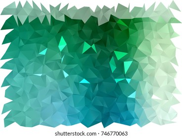 Light Blue, Green vector triangle mosaic background. Colorful abstract illustration with gradient. A new texture for your design.