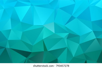 Light Blue, Green vector triangle mosaic background. Brand-new colored illustration in blurry style with gradient. Brand-new design for your business.