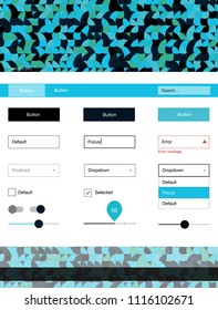 Light Blue, Green vector ui ux kit with circles. Decorative ui kit design in abstract style with colorful dots. This sample is for your website.