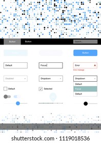 Light Blue, Green vector ui ux kit with circles. Decorative ui kit design in abstract style with colorful dots. Simple colorful design for websites.