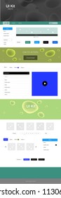Light Blue, Green vector ui ux kit with lines, ovals. Glitter abstract illustration with blurred bubble shapes.. This template you can use for landing pages.