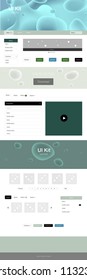 Light Blue, Green vector ui kit with bubble shapes. Modern gradient abstract illustration with bandy lines. This sample is for your landing page.