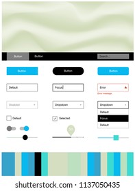 Light Blue, Green vector ui kit with bubble shapes. Glitter abstract illustration with blurred bubble shapes.. This template you can use for websites.