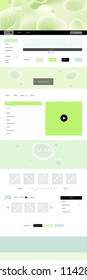 Light Blue, Green vector ui ux kit with lines, ovals. Modern gradient abstract illustration with bandy lines. This template you can use for landing pages.