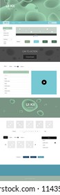 Light Blue, Green vector ui kit with bubble shapes. Colorful abstract illustration with gradient lines. This template you can use for landing pages.