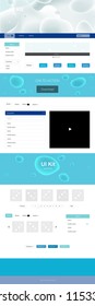 Light Blue, Green vector ui kit with bubble shapes. Colorful abstract illustration with gradient lines. This template you can use for websites.