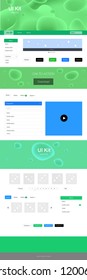 Light Blue, Green vector ui kit with bubble shapes. Glitter abstract illustration with blurred bubble shapes.. This template you can use for websites.