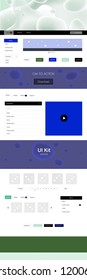 Light Blue, Green vector ui kit with bubble shapes. Colorful abstract illustration with gradient lines. This sample is for your website.