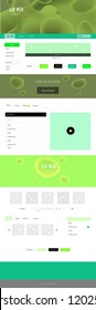 Light Blue, Green vector ui ux kit with lines, ovals. Modern gradient abstract illustration with bandy lines. This template you can use for websites.