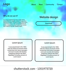 Light Blue, Green vector ui kit with clouds, stars. Decorative ui kit design in abstract style with colorful sky. This sample is for your landing page.