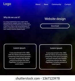 Light Blue, Green vector ui kit with clouds, stars. Simple Material Design Kit with colorful clouds in header. This sample is for your website.
