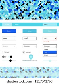 Light Blue, Green vector web ui kit with spheres. Colorful ui/ux kit with header consisted of spheres. This sample is for your website.