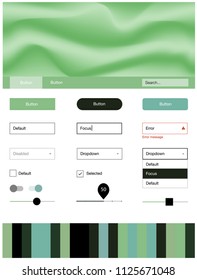 Light Blue, Green vector web ui kit with lamp shapes. Glitter abstract illustration with blurred bubble shapes.. This template you can use for landing pages.