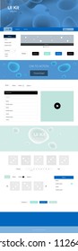 Light Blue, Green vector web ui kit with lamp shapes. Glitter abstract illustration with blurred bubble shapes.. This sample is for your landing page.