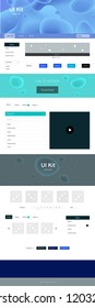 Light Blue, Green vector web ui kit with lamp shapes. Colorful abstract illustration with gradient lines. This sample is for your landing page.