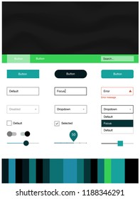 Light Blue, Green vector wireframe kit with abstract circles. Shining curly illustration in marble style with gradient. Simple colorful design for websites.