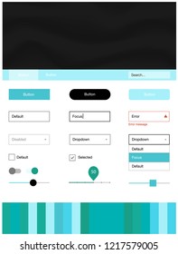 Light Blue, Green vector wireframe kit with abstract circles. Colorful illustration in abstract memphis style with gradient. This sample is for your landing page.