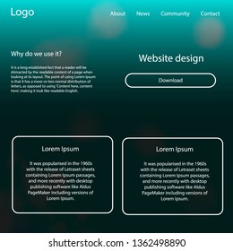 Light Blue, Green vector wireframe kit with galaxy stars. Colorful ui/ux kit with header consisted of clouds & stars. This sample is for your website.
