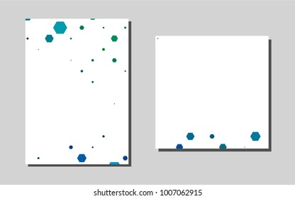 Light Blue, Greenvector background for presentations. Beautiful colored sample in A4 size. Completely new template for your brand book.