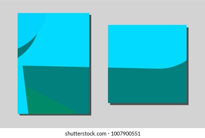 Light Blue, Greenvector background for presentations. Beautiful colored sample in A4 size. Beautiful design for cover of notepads.