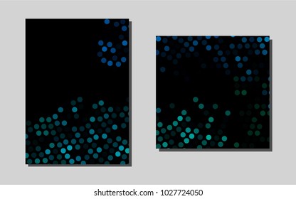 Light Blue, Greenvector background for presentations. Beautiful colored sample in A4 size. Pattern can be used as a template for calendars.