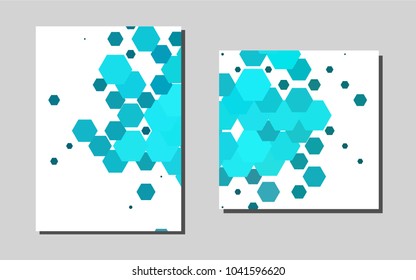 Light Blue, Greenvector background for presentations. Glitter abstract design concept with text box. Beautiful design for cover of notepads.
