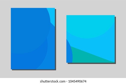 Light Blue, Greenvector background for presentations. Abstract booklet on colored background with gradient. Beautiful design for cover of notepads.