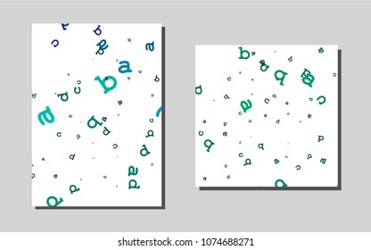 Light Blue, Greenvector background for presentations. Glitter abstract design concept with text box. Completely new template for your brand book.