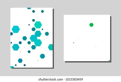 Light Blue, Greenvector banner for websites. Blurred decorative design in abstract style with textbox. Completely new template for your brand book.