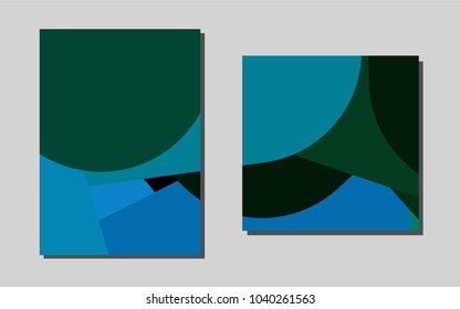 Light Blue, Greenvector banner for websites. Booklet with textbox on colorful abstract background. Pattern can be used as a template for calendars.