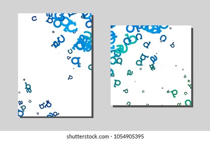 Light Blue, Greenvector banner for websites. Web interface on abstract background with colorful gradient. Beautiful design for cover of notepads.