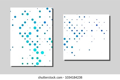 Light Blue, Greenvector brochure for ui, ux design. Booklet with textbox on colorful abstract background. Pattern for beautiful business cards, folders.