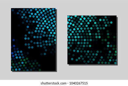 Light Blue, Greenvector brochure for ui, ux design. Glitter abstract design concept with text box. New design for a poster, banner of your website.