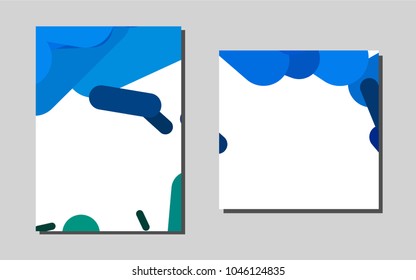 Light Blue, Greenvector brochure for ui, ux design. Modern abstract design concept with colorful gradient. New design for a poster, banner of your website.