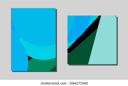 Light Blue, Greenvector brochure for ui, ux design. Modern abstract design concept with colorful gradient. Completely new template for your brand book.