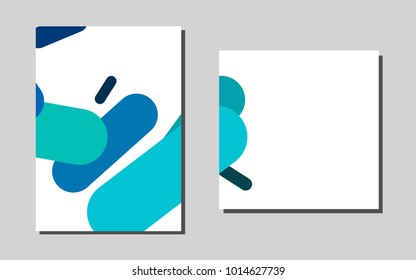 Light Blue, Greenvector cover for Envelopes. Glitter abstract design concept with text box. New design for a poster, banner of your website.
