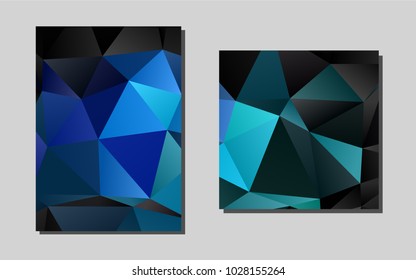 Light Blue, Greenvector cover for Envelopes. Beautiful colored sample in A4 size. Pattern for ads, leaflets, labels of your business.