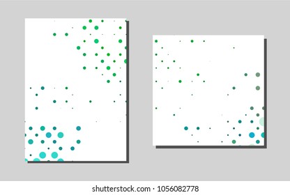 Light Blue, Greenvector cover for Envelopes. Glitter abstract design concept with text box. Pattern for beautiful business cards, folders.