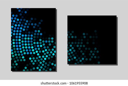 Light Blue, Greenvector cover for Envelopes. Beautiful colored sample in A4 size. New design for a poster, banner of your website.