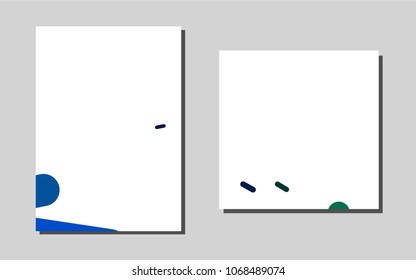 Light Blue, Greenvector cover for Envelopes. Blurred decorative design in abstract style with textbox. Completely new template for your brand book.