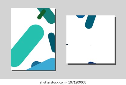 Light Blue, Greenvector cover for Envelopes. Modern abstract design concept with colorful gradient. Completely new template for your brand book.