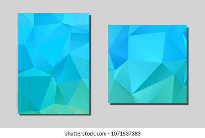 Light Blue, Greenvector cover for Envelopes. Blurred decorative design in abstract style with textbox. The pattern can be used for any ad, booklets.