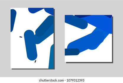 Light Blue, Greenvector cover for Envelopes. Blurred decorative design in abstract style with textbox. Completely new template for your brand book.